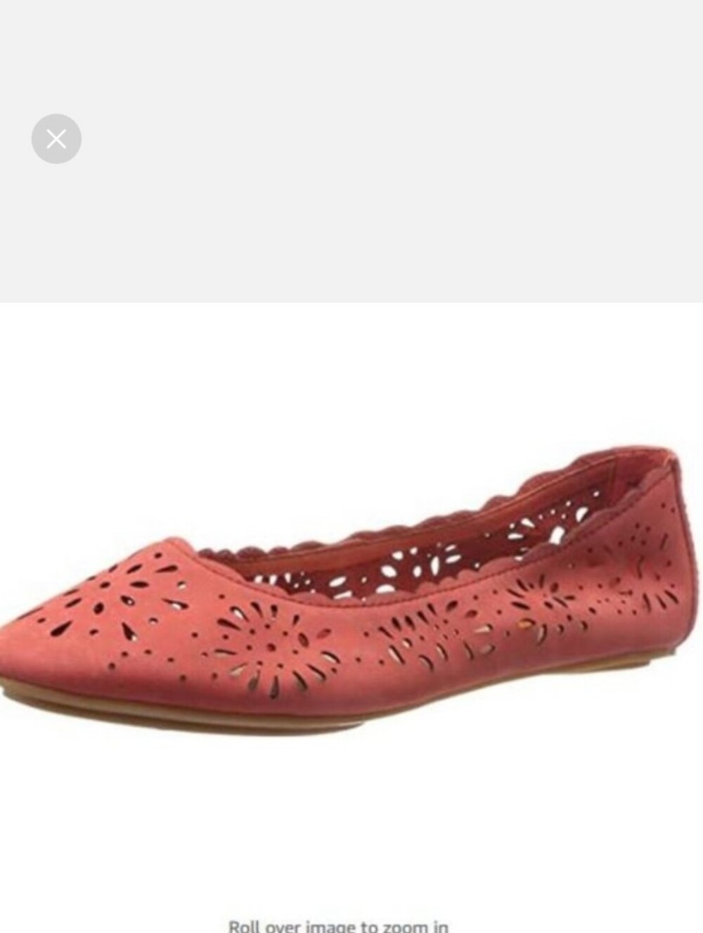 Miz Mooz Parvati Laser Cut Floral Scalloped Ballet Flats TerraCotta Size 11 NWOB
